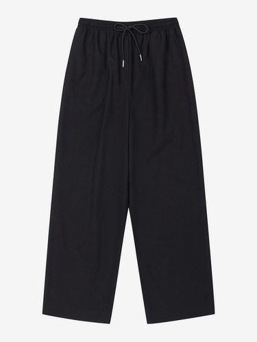 BANDED WAIST WIDE PANTS_BLACK - LUV.M - Modalova