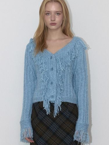 HAILEY TASSEL CARDIGAN (SKY BLUE) - ASURA - Modalova