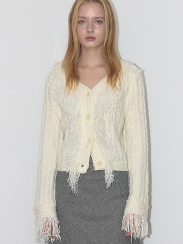 HAILEY TASSEL CARDIGAN (IVORY) - ASURA - Modalova