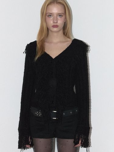 HAILEY TASSEL CARDIGAN (BLACK) - ASURA - Modalova