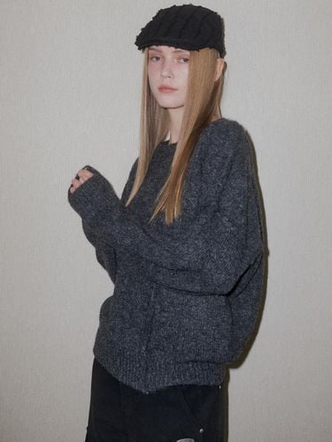 LOOSE ROUND NECK WOOL KNIT () - L’EGARNET - Modalova