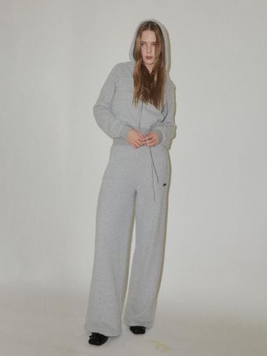 SNOW WIDE SWEATPANTS (Melange Gray) - L’EGARNET - Modalova