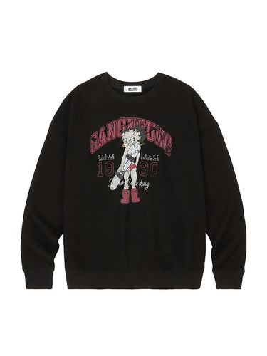 Erkin X Betty Boop Gangneung Surf Sweatshirt_Black - ULKIN CANVAS - Modalova