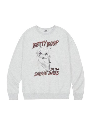 Erkin X Betty Boop Glamour Sweatshirt_Light Gray - ULKIN CANVAS - Modalova