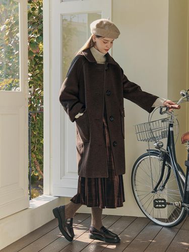 Logo Point Wool Mac Coat / Brown - ZEROSTREET - Modalova