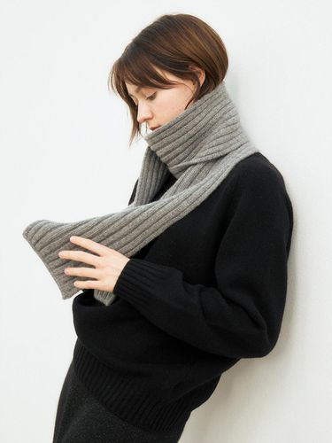 Cashmere blended muffler (Gray) - peces - Modalova