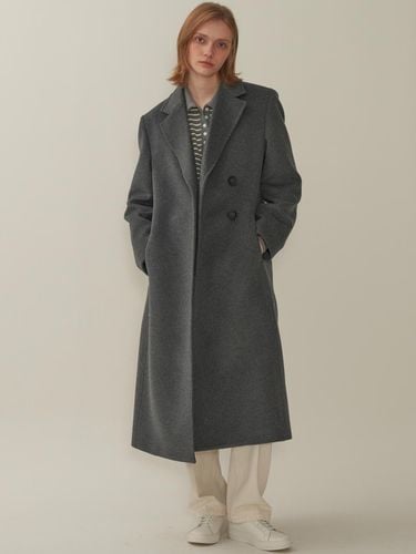 Wool single long coat - Gray - MOTT - Modalova