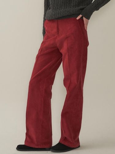 Corduroy Classic Bootcut - Burgundy - MOTT - Modalova