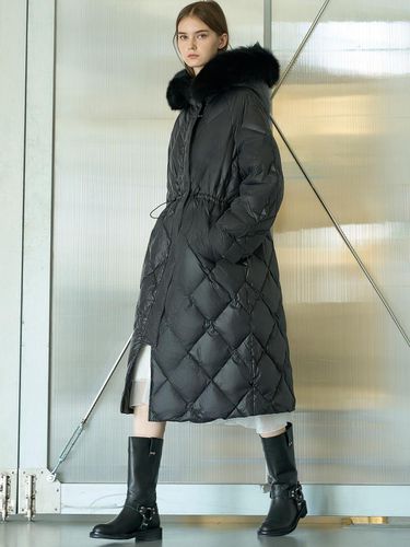 FUR HOOD DOWN COAT_BLACK - MITTE - Modalova