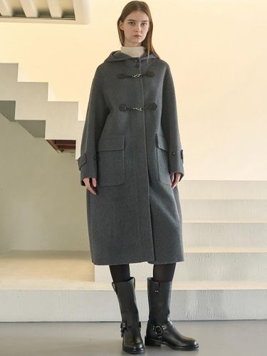 HOOD DUFFLE HANDMADE COAT_CHARCOAL - MITTE - Modalova