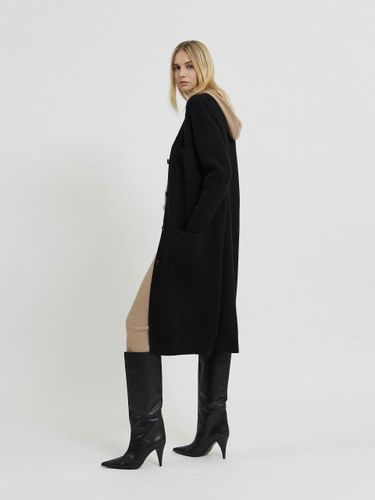 Cashmere Blend Long Knit Cardigan Black - Mare di mari - Modalova