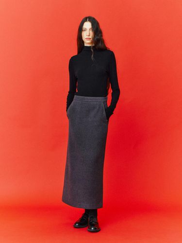 Tencel wool long skirt - 2color - LESEIZIEME - Modalova