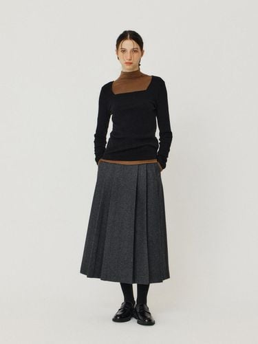 Wool pleats midi skirt - 2color - LESEIZIEME - Modalova