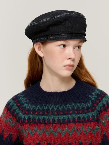 French denim beret (black) - CARGOBROS - Modalova