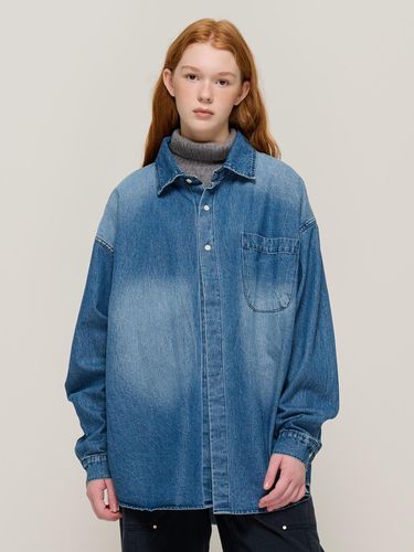 American casual oversized-fit washed denim shirt ( - CARGOBROS - Modalova