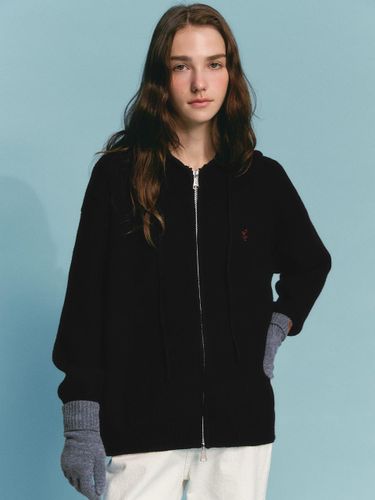 MCL Hooded Knitwear Zip-up (MAEDKC05MBK) - marieclaire - Modalova