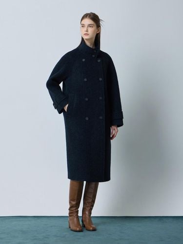 Alpaca Blend High Neck Double Long Coat DN_C244MSG - CC collect - Modalova