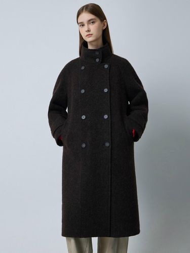 Alpaca Blend High Neck Double Long Coat DR_C244MSG - CC collect - Modalova