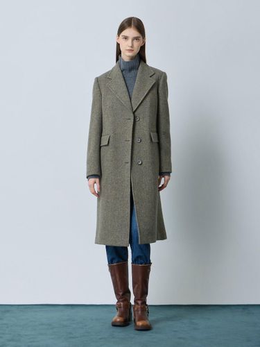 Single 3 button Herringbone Coat KA_C244MSG032 - CC collect - Modalova