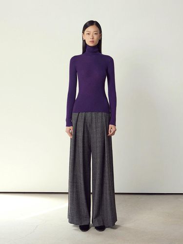 Check Wide Leg Pants Blue - Mare di mari - Modalova