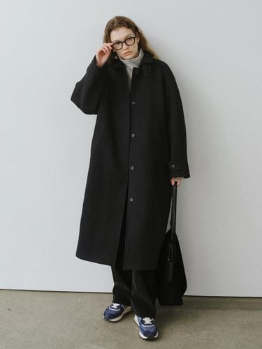 Wool balmacaan long coat - URAGO - Modalova