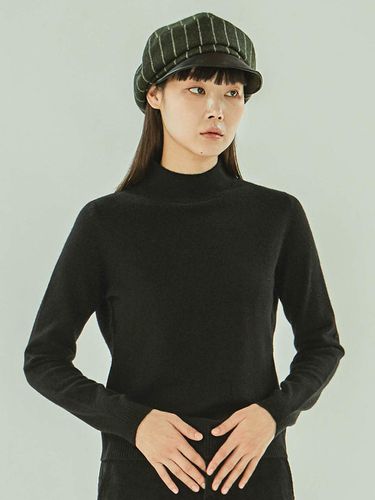 CASHMERE HALF TURTLENECK BLACK KNIT - J VINEYARD - Modalova