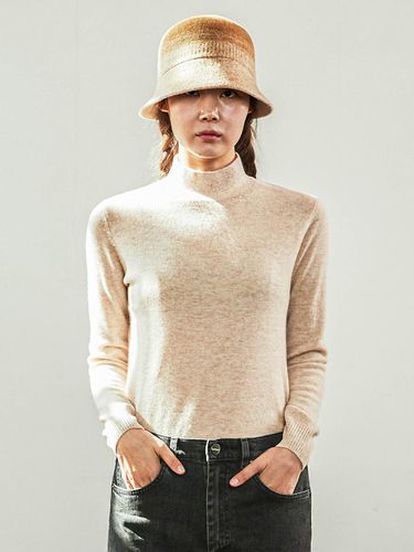 Cashmere Half Turtleneck Melange Beige Knit - J VINEYARD - Modalova