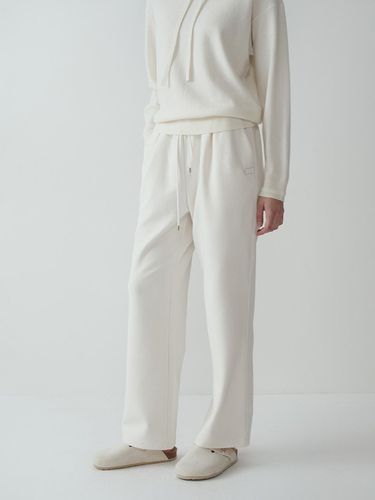 Fleece side pintuck drawstring pants beige - JRIUM - Modalova