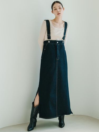 Suspender Long Black Skirt - J VINEYARD - Modalova