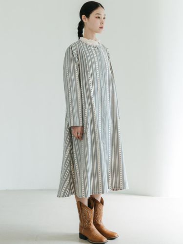 Stripe Pattern Jacket Dress - J VINEYARD - Modalova