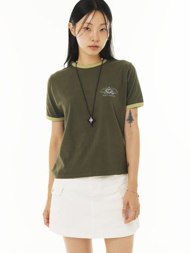 FINGER PRINT RINGER TEE (KHAKI) - PIECEMAKER - Modalova