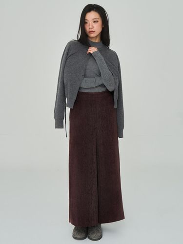 Thick maxi H Burgundy Skirt - J VINEYARD - Modalova