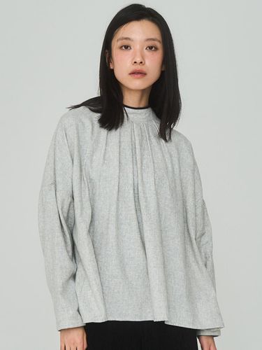 Half Turtleneck Gray Blouse - J VINEYARD - Modalova