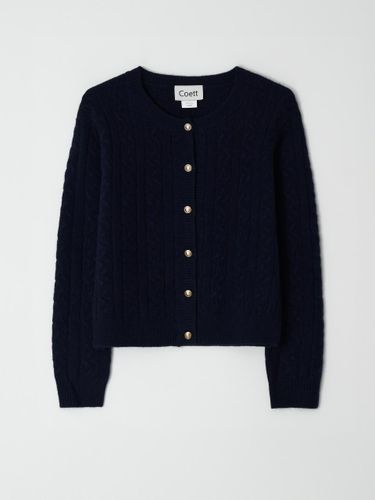 Coet] Gold button wool cardigan_Navy - Coett - Modalova