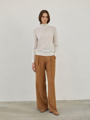 Wool Blend Wide Leg Pants Camel - Mare di mari - Modalova