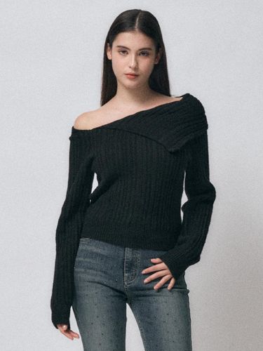 One shoulder knit [black] - MIDNIGHT MOVE - Modalova