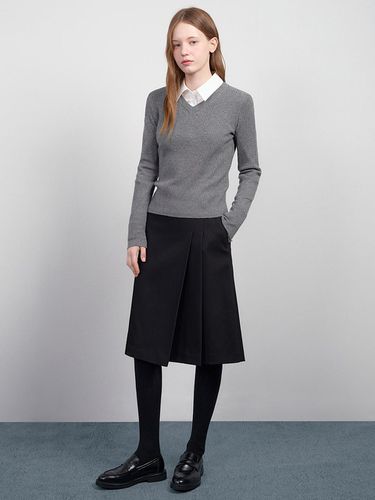 Wool mixed V-neck knitwear_ASKPOO41710 - SISTINA - Modalova