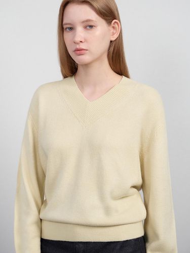 Plain V-neck knitwear_ASKPOO41590 - SISTINA - Modalova