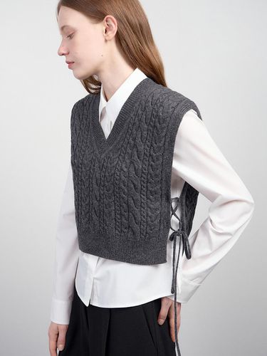 Wool side tie knitwear Vest_ASKVTO41010 - SISTINA - Modalova