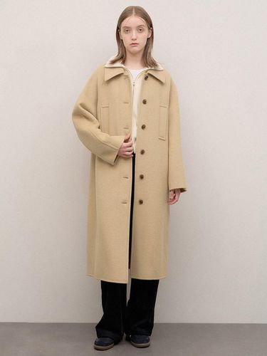 Wool belted handmade long McCoat_AWHCTO41050 - SISTINA - Modalova