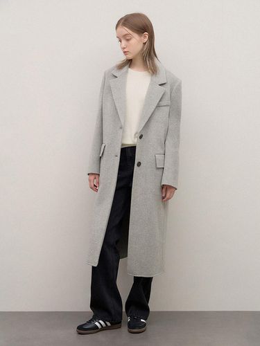 Wool mixed spinning handmade long coat_AWHCTO41080 - SISTINA - Modalova