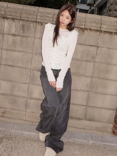 Lotsyou_Twinkle Denim Pants Black - LOTS YOU - Modalova