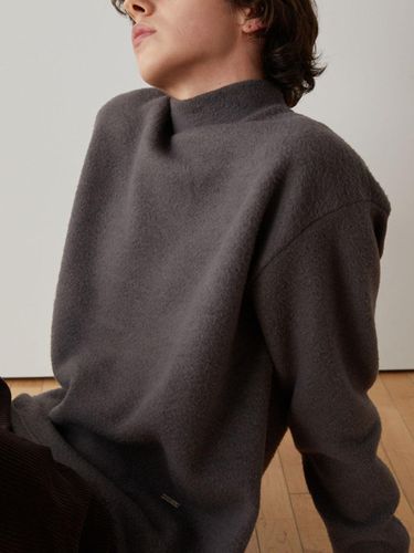 Brushed Half Turtleneck T-Shirt_Brown - Trip LE Sens - Modalova