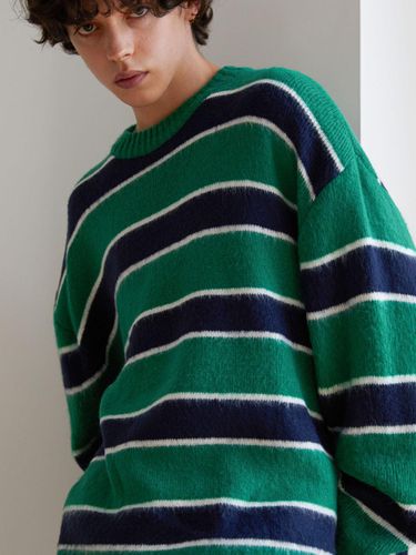 Color Mix Stripe Round Knitwear_Green - Trip LE Sens - Modalova