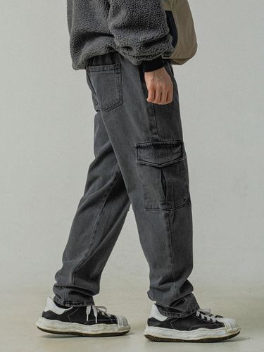 Doug Standard Cargo Denim Pants Gray - RUGGED HOUSE - Modalova