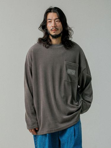 Heritage Corduroy Mock Neck Long Sleeve Tee Gray - RUGGED HOUSE - Modalova