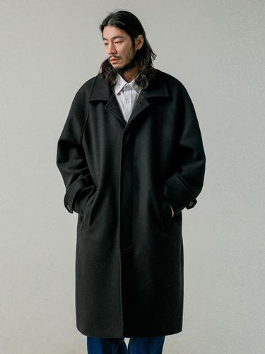 Balkan Oversized-fit Single Wool Coat Black - RUGGED HOUSE - Modalova