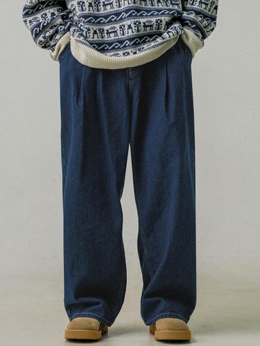 JB one-tuck wide denim pants dark jeans - RUGGED HOUSE - Modalova