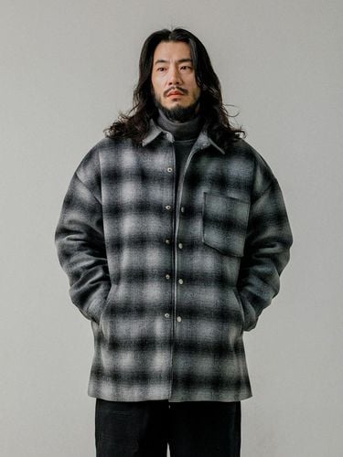 Tones Hunting Wool shirt jacket Black - RUGGED HOUSE - Modalova