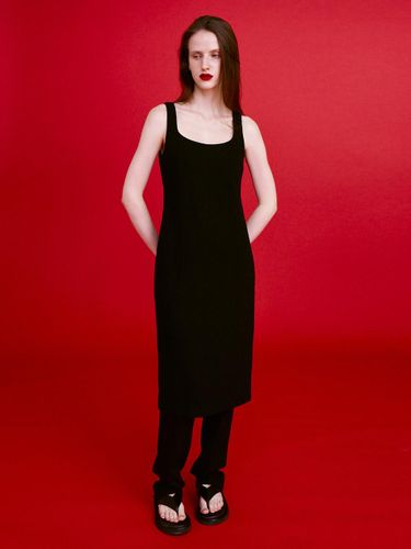 S Sleeveless Midi Wool Blend Dress [Black] - MAISONMARAIS - Modalova